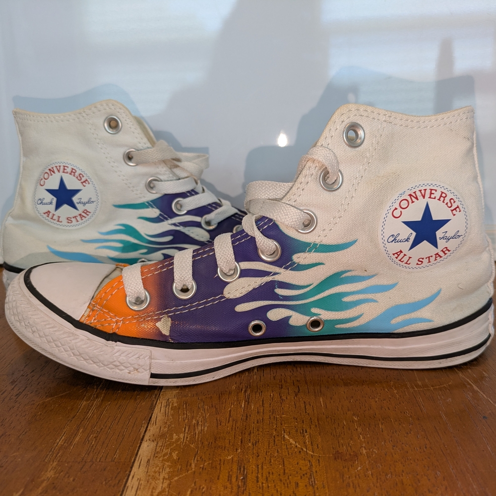 Converse Chuck Taylor All Star Flame High Top Sneakers Women’s 7.5 / Men's 5.5 - Picture 6 of 9